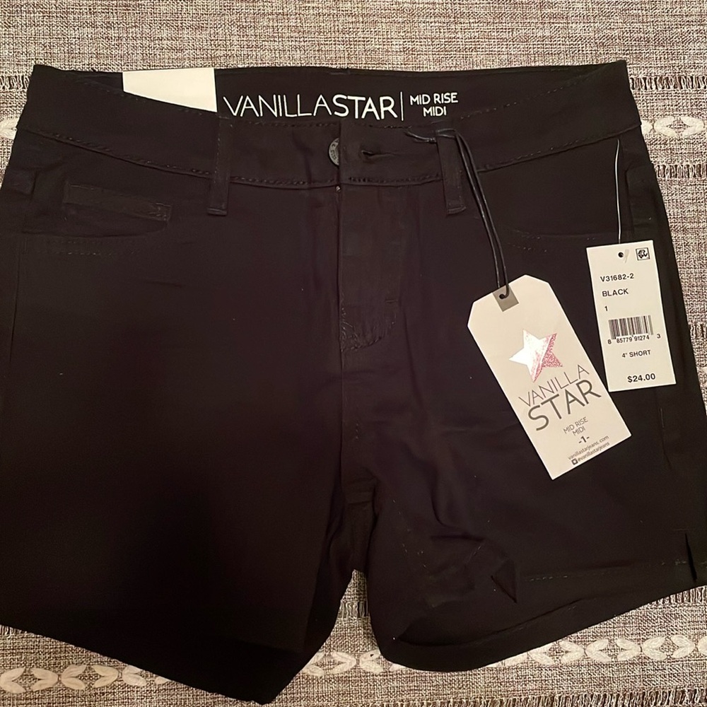 Vanilla Star Black Jean Shorts Size 1